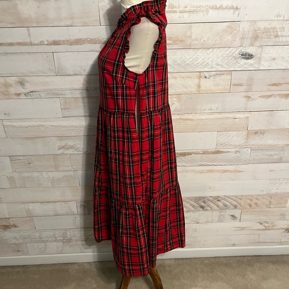 NWT J.Crew size 0 Tartan plaid midi dress - Picture 5 of 11